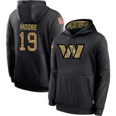 Black Men's Chris Moore Washington Commanders 2020 Salute to Service Sideline Performance Pullover Hoodie