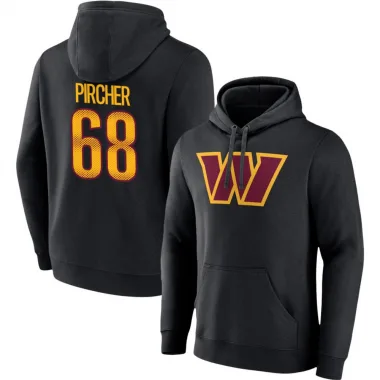 Black Men's Max Pircher Washington Commanders Pullover Hoodie