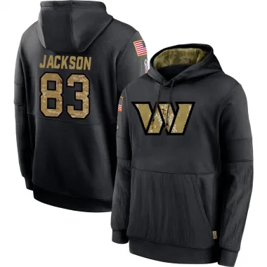 Black Men's Tyree Jackson Washington Commanders 2020 Salute to Service Sideline Performance Pullover Hoodie