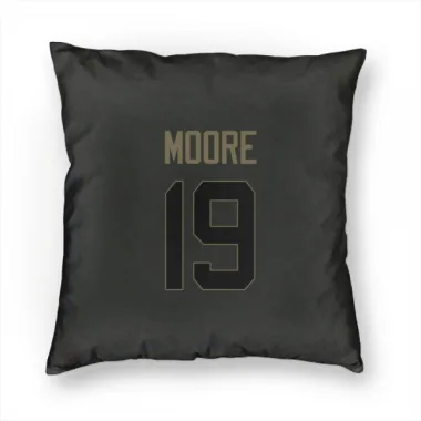 Black Washington Commanders Chris Moore   Service Pillow Cover (18 X 18)