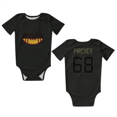 Black Washington Commanders Max Pircher   Service Newborn & Infant Bodysuit