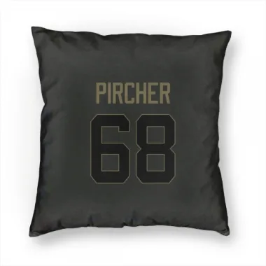 Black Washington Commanders Max Pircher   Service Pillow Cover (18 X 18)