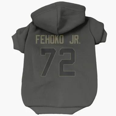 Black Washington Commanders Viliami Fehoko Jr.   Service Dog & Cat Pet Hoodie