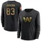 Black Women's Tyree Jackson Washington Commanders 2020 Salute To Service Sideline Performance Long Sleeve T-Shirt