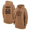 Brown Women's Max Pircher Washington Commanders 2023 Salute To Service Pullover Hoodie