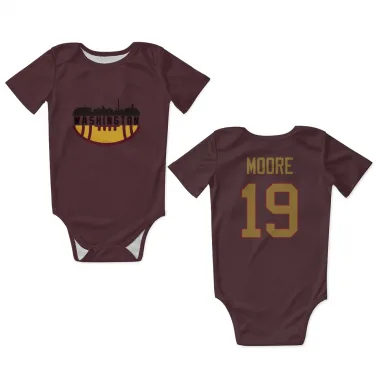 Gold Washington Commanders Chris Moore  Burgundy  Newborn & Infant Bodysuit