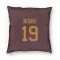 Gold Washington Commanders Chris Moore  Burgundy  Pillow Cover (18 X 18)