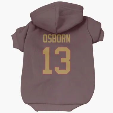 Gold Washington Commanders K.J. Osborn  Burgundy  Dog & Cat Pet Hoodie