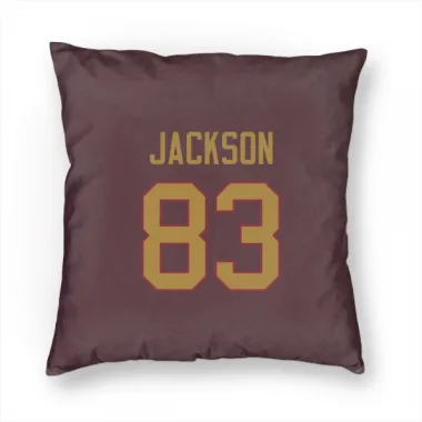 Gold Washington Commanders Tyree Jackson  Burgundy  Pillow Cover (18 X 18)