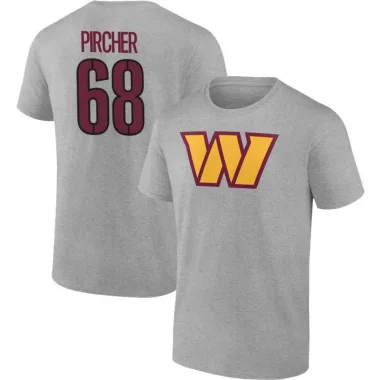 Gray Men's Max Pircher Washington Commanders T-Shirt