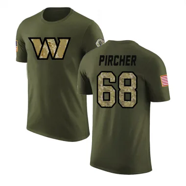 Olive Men's Max Pircher Washington Commanders Salute to Service T-Shirt