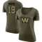 Olive Women's Chris Moore Washington Commanders Salute to Service Scoop Neck T-Shirt