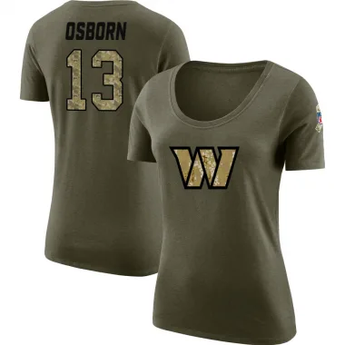 Olive Women's K.J. Osborn Washington Commanders Salute to Service Scoop Neck T-Shirt