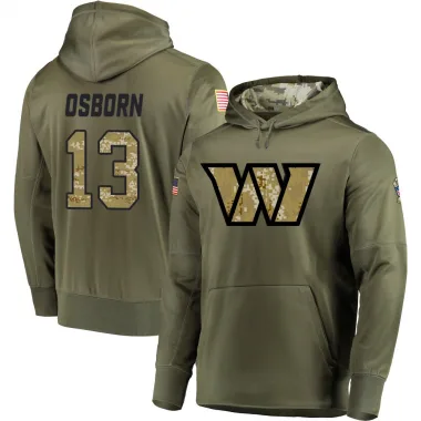 Olive Youth K.J. Osborn Washington Commanders Salute to Service Pullover Hoodie