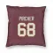 Washington Commanders Max Pircher  Burgundy Pillow Cover (18 X 18)