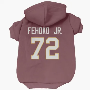 Washington Commanders Viliami Fehoko Jr.  Burgundy Dog & Cat Pet Hoodie