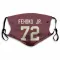 Washington Commanders Viliami Fehoko Jr.  Burgundy Face Mask