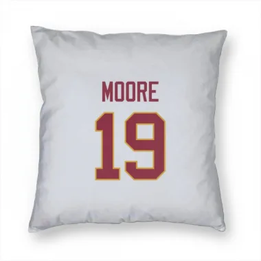 White Washington Commanders Chris Moore   Pillow Cover (18 X 18)