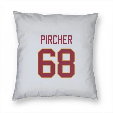 White Washington Commanders Max Pircher   Pillow Cover (18 X 18)