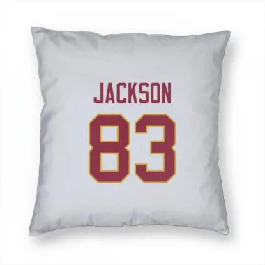 White Washington Commanders Tyree Jackson   Pillow Cover (18 X 18)