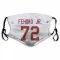 White Washington Commanders Viliami Fehoko Jr.   Face Mask